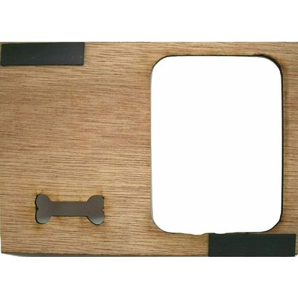 Samoyed Engraved Wood Picture Frame Magnet