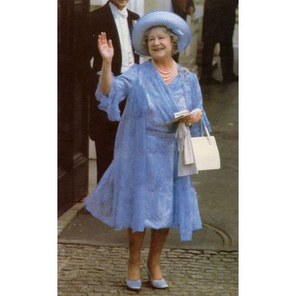 The Queen Mothers Birthday in 1982 Royal Family Postcard