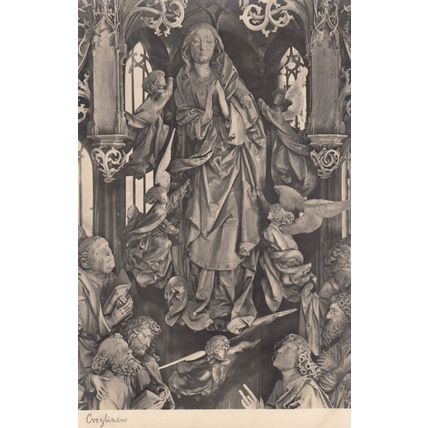 Riemenschneider Maria Mit Engeln Statue Postcard