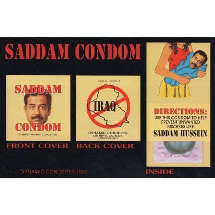 Saddam Hussein Condom Military Advertising Iraq War Postcard