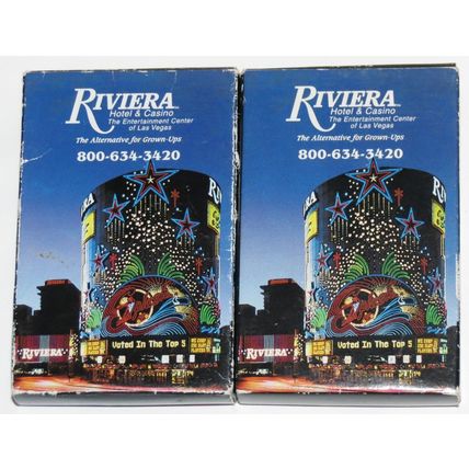 Two Vintage Las Vegas Riviera Hotel & Casino Boxed Playing Card Decks