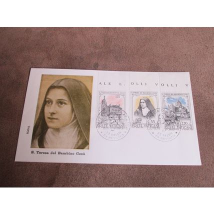 1973 Vatican FDC Postal Cover - Sister Therese of Lisieux