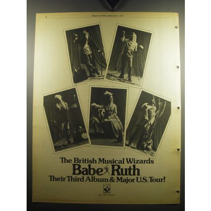 1975 Babe Ruth Album Ad - The British Musical Wizards