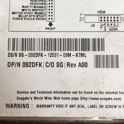 Hard Drive Dell 092DFK 92DFK 18GB 10000U/Min SCSI U160 ST318404LC 3.5 " Inch