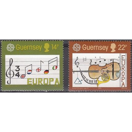 Guernsey 1985 Michel 322 - 323 Neuf ** Cote (2008) 2.50 Euro Europa CEPT