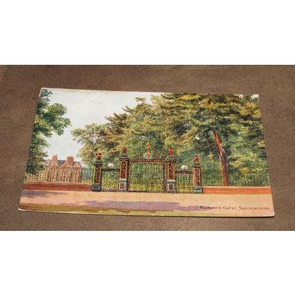 J Salmon Postcard - Norwich Gates Sandringham, Norfolk - Artist C.T Howard