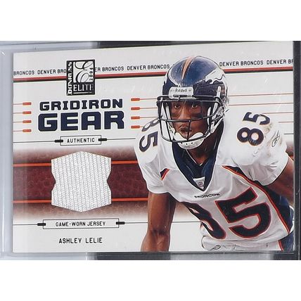 2004 Donruss Elite ASHLEY LELIE (Broncos) Gridiron Gear GW patch #GG-1 97/150