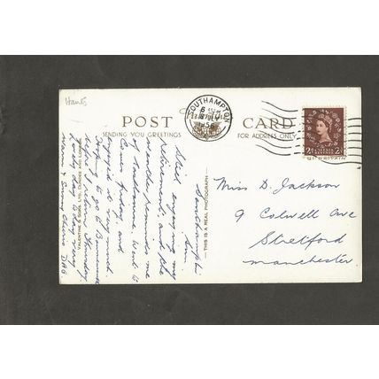 Postcard Hampshire Southampton Rose Garden and Grand Theatre Valentine h9506