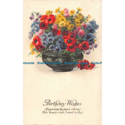 R093826 Greetings. Birthday Wishes. Flowers