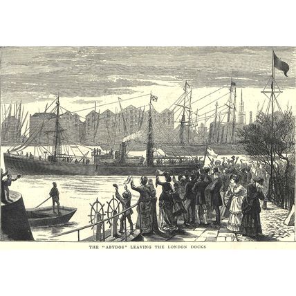 SEARCH FOR DR. LIVINGSTONE 1872 Abydos London Docks VICTORIAN ENGRAVINGS