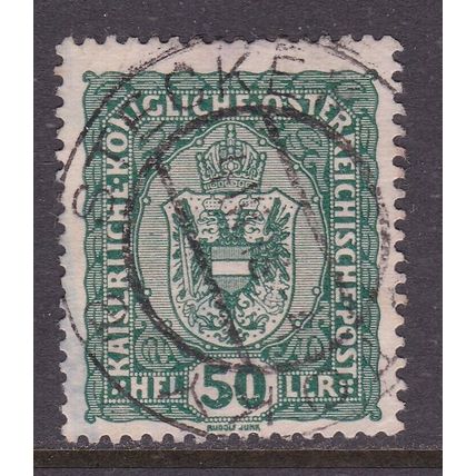 Austria 1916 STECKEN POSTMARK on arms of Austria 50h VGC