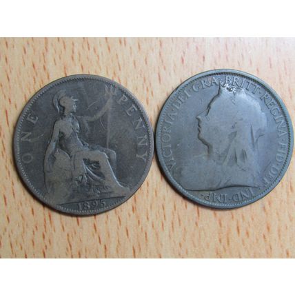 GB 1895 Victoria Penny Coin