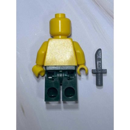LEGO Viking Warrior 6a Black Silver Headgear Horns vik017 green legs 7020
