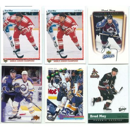 Brad May 13x card lot incl RC's