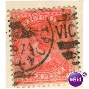 Victoria stamps 1890-99 - QV 9d rose - used