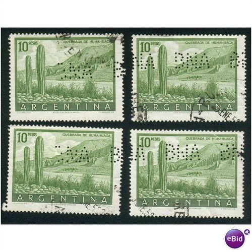 Argentina stamps SG876 - 1954 - Humahuaca Ravine x 4 perf - used