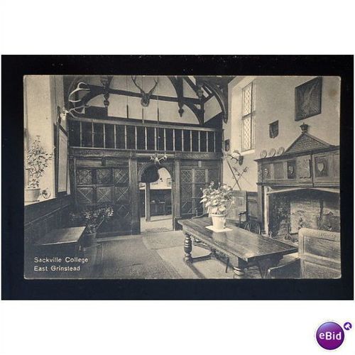 Sussex EAST GRINSTEAD Sackville College Interior Postcard