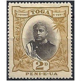 Tonga 1897 SG41 2d Sepia & Bistre (Die II) Mounted Mint . .