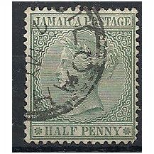Jamaica 1885 SG16 1/2d Yellow-Green Fine Used . . .