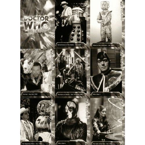 Dr Doctor Who Trilogy Monochrome Full 200 Card Base Set from Strictly Ink
