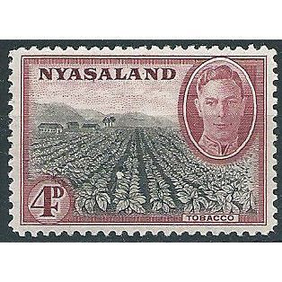 Nyasaland 1945 SG149 4d Black & Scarlet Mounted Mint ....
