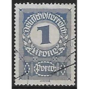 Po Mi 84 x (ʘ): 1 Kr. deep blue Postage Due Stamp: Numeral.