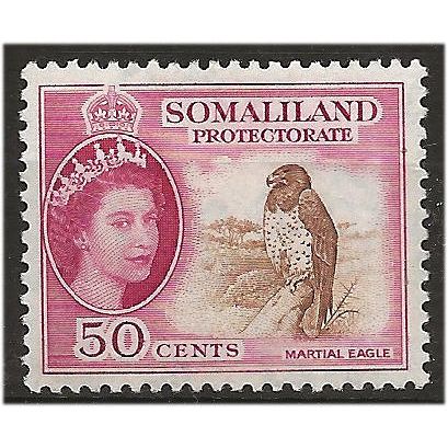 Somaliland Protectorate 1953 SG143 50c Brown & Rose-Carmine Mounted Mint . ..