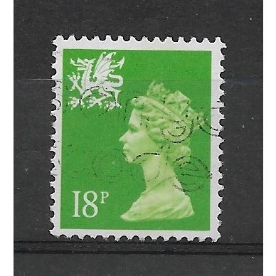 Wales.W48 18p Bright Green.Fine Used.Mar19
