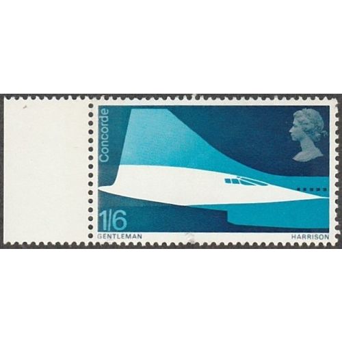 1969 First Flight of Concorde. 1/6d Value. Nose & Tail Views. Unmounted Mint/NH