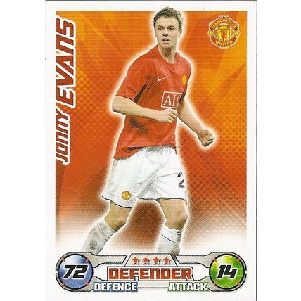 Topps Match Attax 2008/09 Extra Cards: Manchester Utd - Defender, Evans (Jonny)