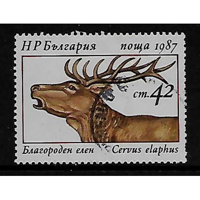 BULGARIA 1987 STAGS 42s RED DEER SG 3444 FINE USED