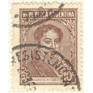 Argentina stamps SG678 - 1939 - Rivadavia 10c (purple) - used 4