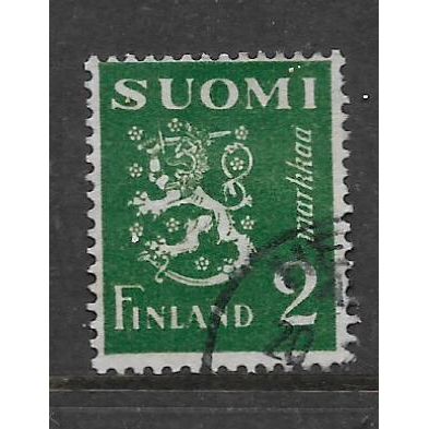FINLAND 1930 LION 2M GREEN SG 373A FINE USED