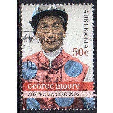 Australia 2007 Australian Legends of the Turf - George Moore 50c Sheet Used