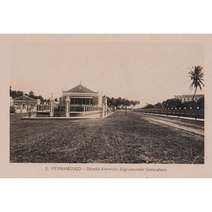 Pernambuco Olinda Avenida Sigismundo Goncalves Real Photo Brazil Postcard