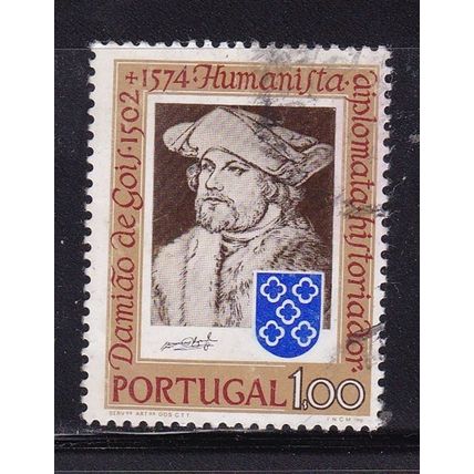 PORTUGAL 1974 400th DEATH ANNIV DAMIAO DE GOIS 1e VALUE USED SG1524