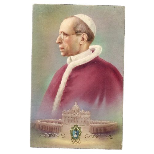 POPE PIVAS Xll 1950 Italian/Vatican unused postcard