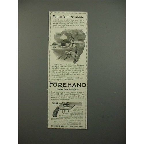 1900 Forehand Perfection Revolver Gun Ad - When Alone