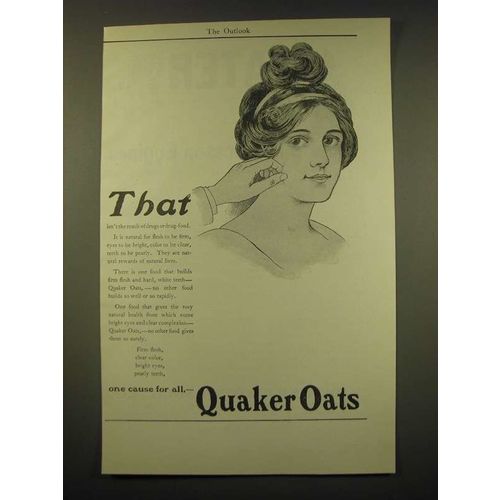 1902 Quaker Oats Ad - That isn't the results of drugs or drug-food