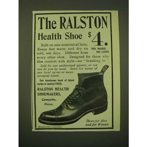 1902 Ralston Health Shoe Ad - The Ralston Health Shoe $4.