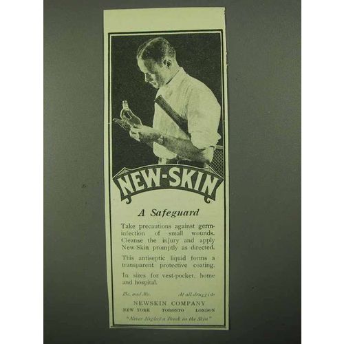 1922 New-Skin Antiseptic Ad - A Safeguard
