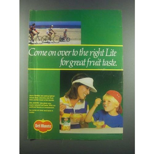 1985 Del Monte Lite Fruit Ad - Come On Over To