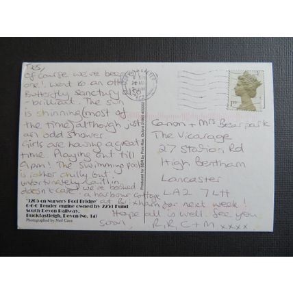 3205 on Nursery Pool B'ge, South Devon Railway, Buckfastleigh, Devon Postcard #6