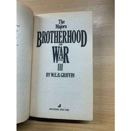 1983 W.E.B GRIFFIN "THE MAJORS" BROTHERHOOD OF WAR BOOK III USA PB BOOK (P3)