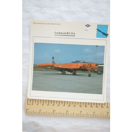 Lockheed RT-33A - USA - Reconnaissance & Observation - Collectors Club Card