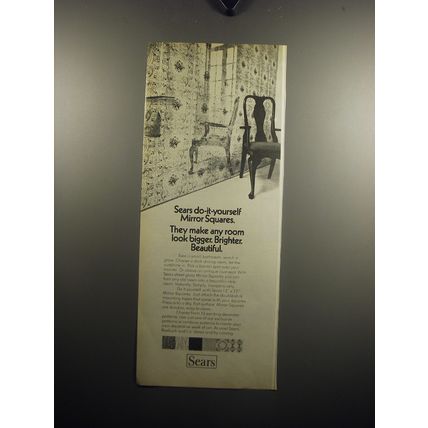 1973 Sears Mirror Squares Advertisement