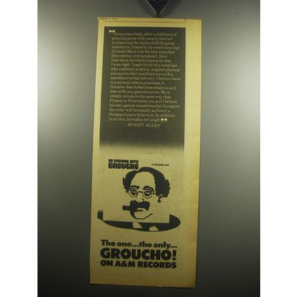 1974 An Evening With Groucho Album Ad - The one.. the only.. Groucho!