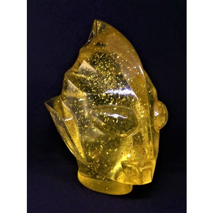 Ultraman Tiga Head Bust Clear Acrylic Gold Glitter - Magic Q Limited Edition NFS