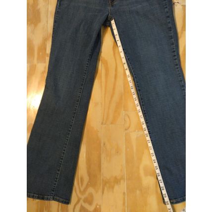 Levi's Women 515 Jeans Size 12 Medium Blue Bootcut Mid Rise Distressed Mexico