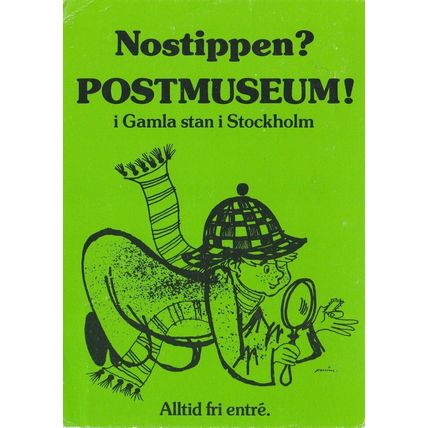 Nostippen Stockholm Post Museum Sweden Postcard posted 1980 corner crease
